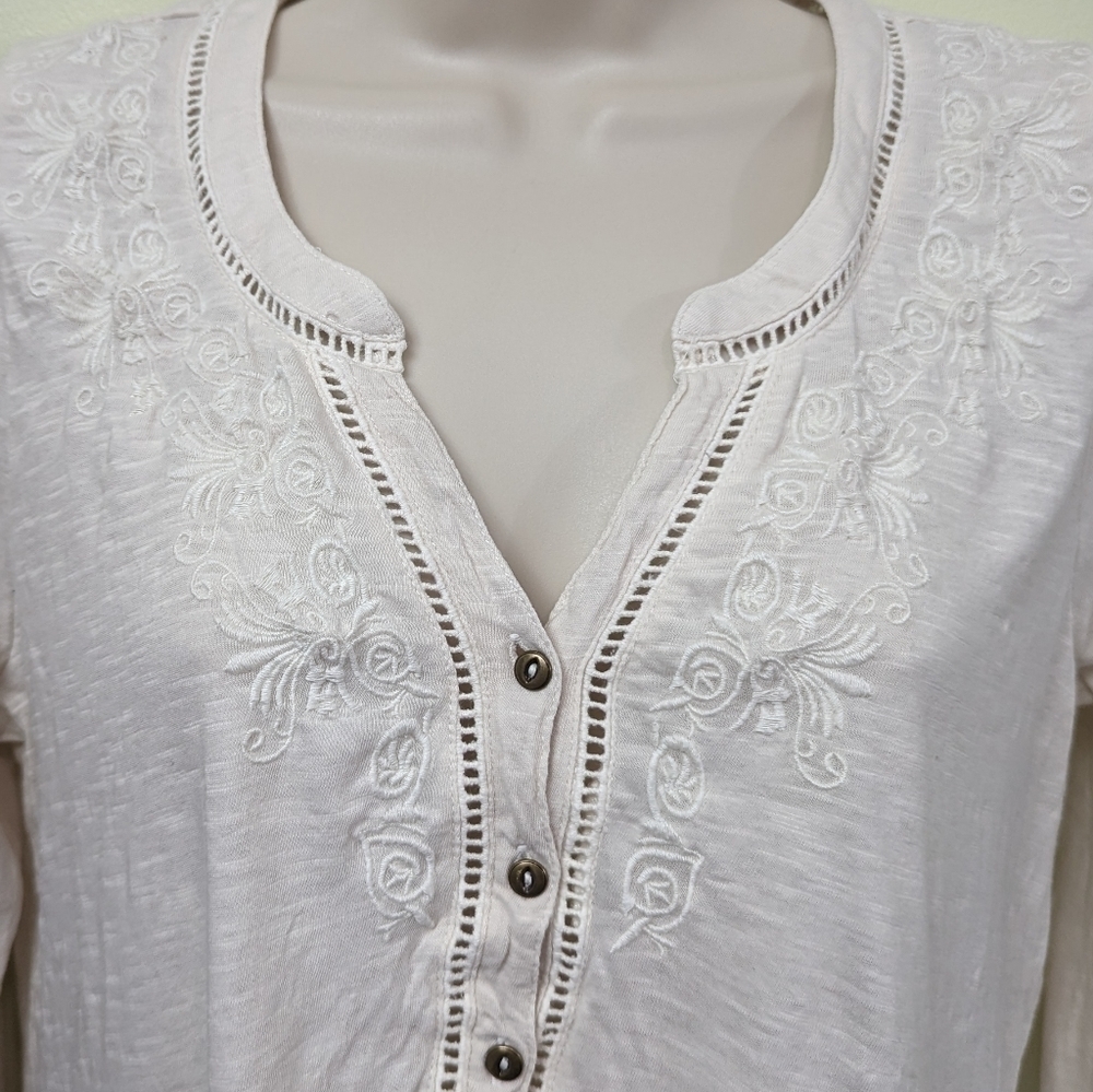 Lucky Brand Popover Tunic Top Sz S - Picture 3 of 10